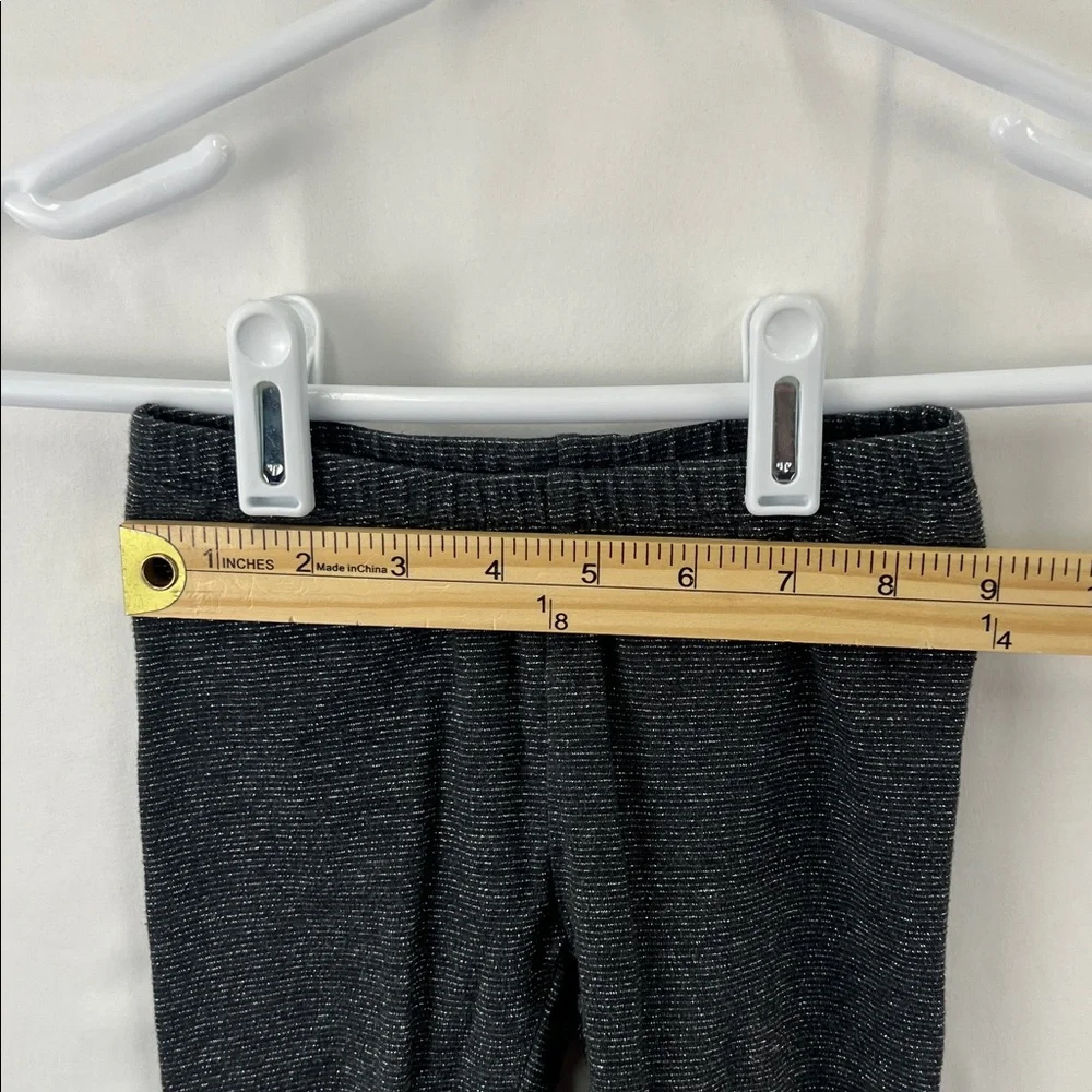 Gymboree - Girl’s Leggings - 3T - Dark Gray with Silver Striping